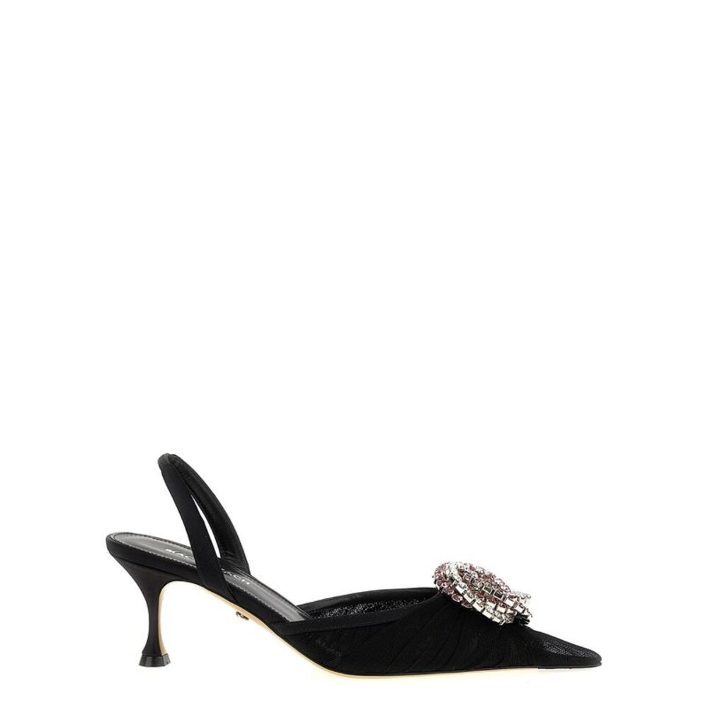 MACH & MACH Black Polyamide Mid Heel Women's Pumps